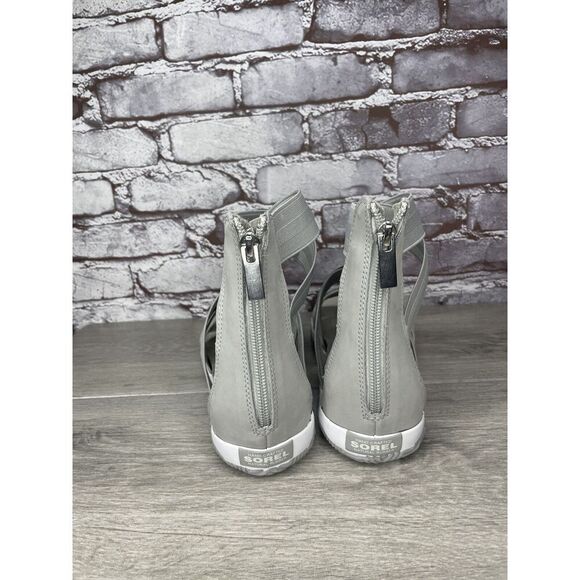 Sorel Out ‘N About Plus Light Grey Textile Spandex Strap Sandals Women 12M US/43 - Picture 3 of 16